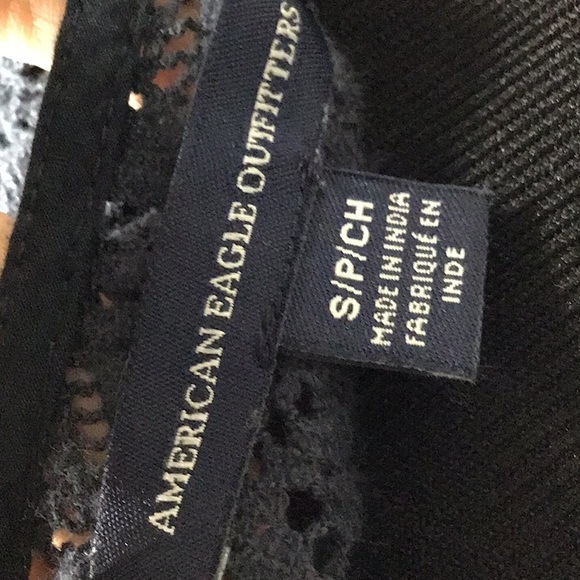 Clearance!!! American Eagle navy macrame sheer top - Picture 3 of 7